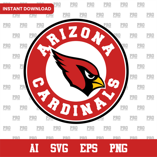 Arizona Cardinals Circle Emblem – Digital Logo File (SVG, AI, PNG, EPS)