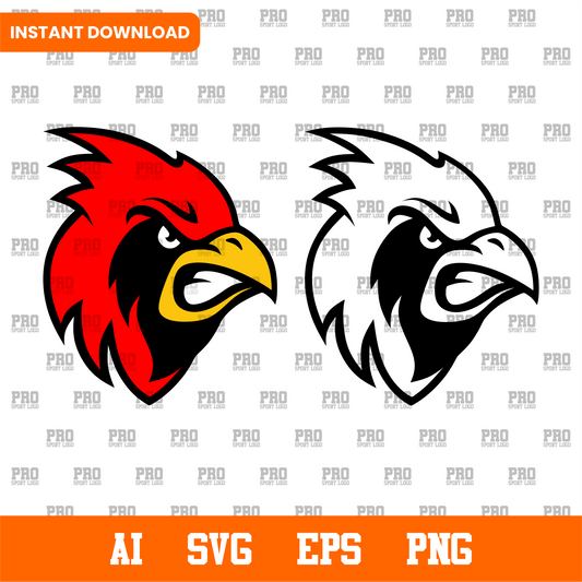 Cardinals Mascot Face Design – Printable Vector Art for Shirts & Decals