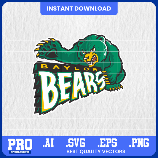 Baylor Bears Head Vector SVG | High-Quality Mascot Design for Cricut & Print