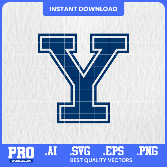 Yale Bulldogs Cut File Bundle | Instant Download SVG, PNG, AI, EPS Formats